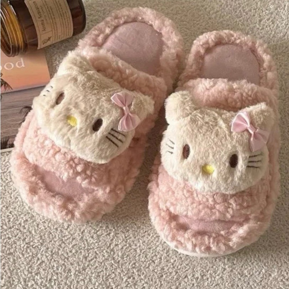 Cute Pink Cat Slippers-Women’s Size 36/37 (6-7)